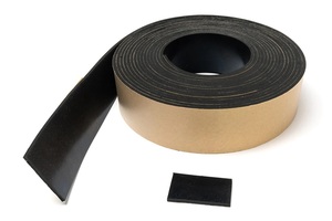 Adhesive-Backed Rubber 1/8 Thick 1.25 Wide - Sold by the inch
