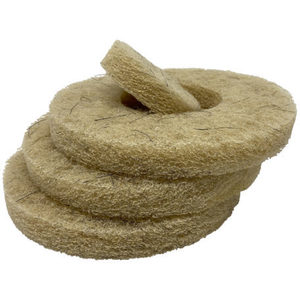 7" 3/4 Natural Blend Tan Fibre Pad With 3 1/4 Centre Cut - Sold in pack Of 3
